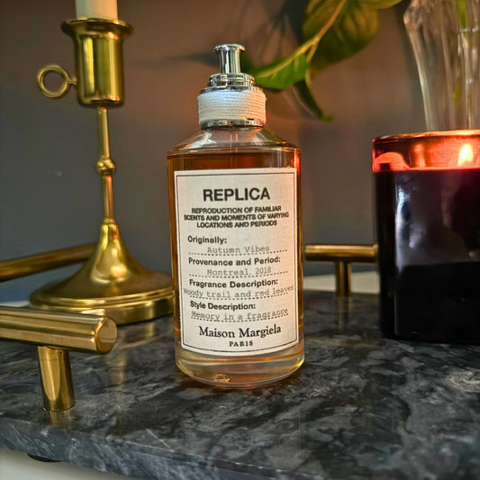 Maison Margiela Autumn Vibes authentic perfume decant sample – lifestyle hero image at FragraDiva